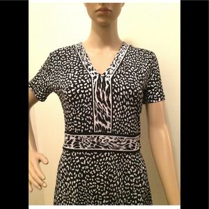 Michael Kors Womens A line Dress Size XS Black & White